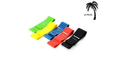 LA PALM - Lote de 5 bandas de fitness para yoga y pilates