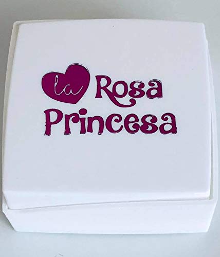 La Rosa Princesa - Pendientes de flamenco para niñas de Tiny – Pendientes infantiles de flamenco de plata de ley 925.