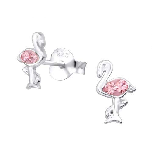 La Rosa Princesa - Pendientes de flamenco para niñas de Tiny – Pendientes infantiles de flamenco de plata de ley 925. La Rosa Princesa - Pendientes de flamenco para niñas de Tiny – Pendientes infantiles de flamenco de plata de ley 925.