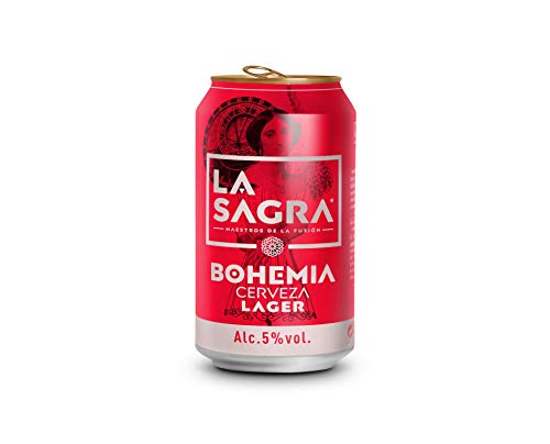 La Sagra Bohemia Cerveza Lager estilo Pilsener -pack 24 latas x 330 ml - Total: 7920 ml