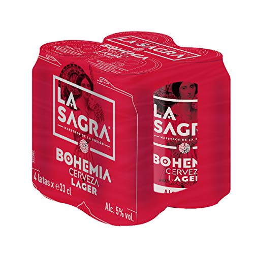 La Sagra Bohemia Cerveza Lager estilo Pilsener -pack 24 latas x 330 ml - Total: 7920 ml