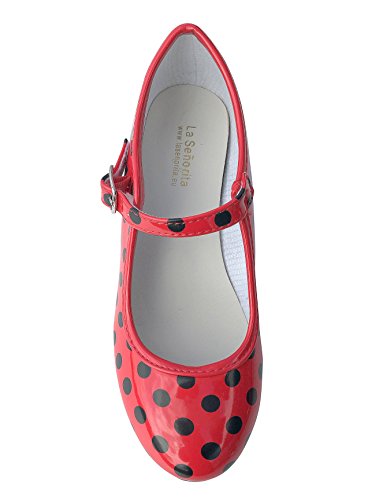 La Señorita Zapato Flamenco Baile Sevillanas niña o Mujer Rojo Negro La Señorita Zapato Flamenco Baile Sevillanas niña o Mujer Rojo Negro