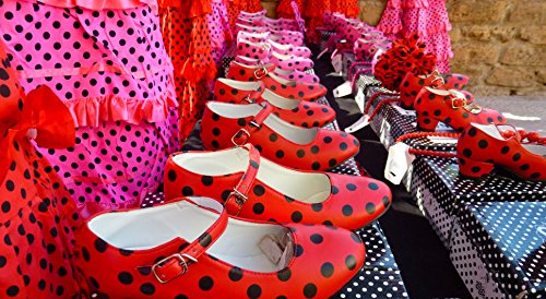 La Señorita Zapato Flamenco Baile Sevillanas niña o Mujer Rojo Negro La Señorita Zapato Flamenco Baile Sevillanas niña o Mujer Rojo Negro