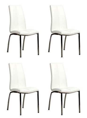 La Silla Española Ourense Silla, Telas, Blanco, 94 cm (Alto) x 43,5 cm (Ancho) x 58 cm (Profundidad) La Silla Española Ourense Silla, Telas, Blanco, 94 cm (Alto) x 43,5 cm (Ancho) x 58 cm (Profundidad)