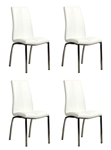 La Silla Española Ourense Silla, Telas, Blanco, 94 cm (Alto) x 43,5 cm (Ancho) x 58 cm (Profundidad)