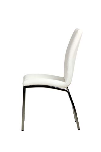 La Silla Española Ourense Silla, Telas, Blanco, 94 cm (Alto) x 43,5 cm (Ancho) x 58 cm (Profundidad) La Silla Española Ourense Silla, Telas, Blanco, 94 cm (Alto) x 43,5 cm (Ancho) x 58 cm (Profundidad)