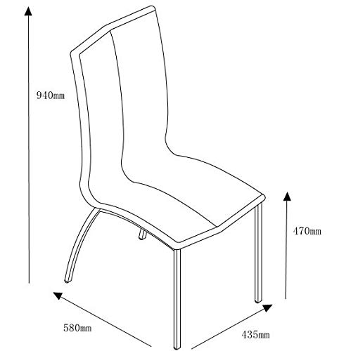 La Silla Española Ourense Silla, Telas, Blanco, 94 cm (Alto) x 43,5 cm (Ancho) x 58 cm (Profundidad) La Silla Española Ourense Silla, Telas, Blanco, 94 cm (Alto) x 43,5 cm (Ancho) x 58 cm (Profundidad)