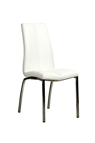 La Silla Española Ourense Silla, Telas, Blanco, 94 cm (Alto) x 43,5 cm (Ancho) x 58 cm (Profundidad)