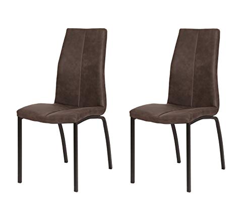 La Silla Española Ourense Silla, Telas, Marrón Chocolate, 94 cm (Alto) x 43,5 cm (Ancho) x 58 cm (Profundidad) La Silla Española Ourense Silla, Telas, Marrón Chocolate, 94 cm (Alto) x 43,5 cm (Ancho) x 58 cm (Profundidad)
