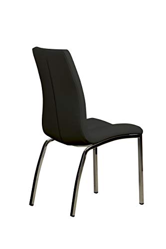 La Silla Española Ourense Silla, Telas, Negro, 94 cm (Alto) x 43,5 cm (Ancho) x 58 cm (Profundidad) La Silla Española Ourense Silla, Telas, Negro, 94 cm (Alto) x 43,5 cm (Ancho) x 58 cm (Profundidad)