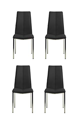 La Silla Española Ourense Silla, Telas, Negro, 94 cm (Alto) x 43,5 cm (Ancho) x 58 cm (Profundidad) La Silla Española Ourense Silla, Telas, Negro, 94 cm (Alto) x 43,5 cm (Ancho) x 58 cm (Profundidad)