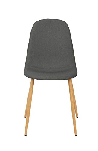 La Silla Española Toledo Silla de Comedor Estilo nordico, Microfibra, Gris, 87.5 X 45 X 53 Cm