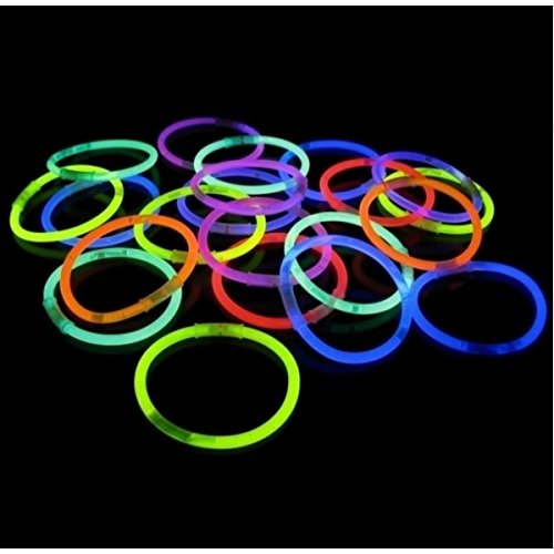 La Vida en Led 100 Pulseras Luminosas Glow Pack Multicolor Conectores extralargos