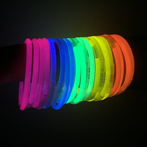 La Vida en Led 100 Pulseras Luminosas Glow Pack Multicolor Conectores extralargos