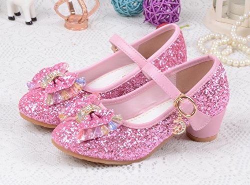 La Vogue Zapatos Zapatilla con Lentejuela Para Niña Princesa Fiesta Rosa 28/Longitud Interior 18.5CM La Vogue Zapatos Zapatilla con Lentejuela Para Niña Princesa Fiesta Rosa 28/Longitud Interior 18.5CM