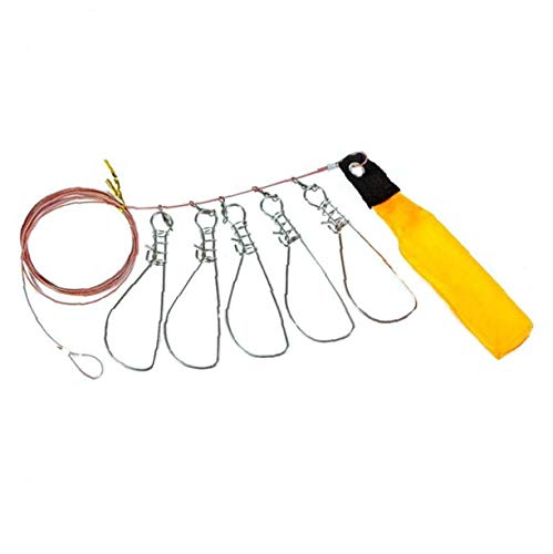 LAANCOO Peces Vivos Hebilla de la Cerradura Alambre de Acero Inoxidable acortar el Sistema de flotabilidad Barra de Botones Colgantes Pescado Stringer, Kit de Orange