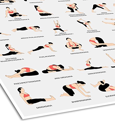 Lab NO 4 Backbending Yoga Poses and Asanas Poster in (12" X 18") Size