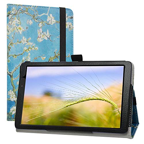 Labanem Funda para MatePad T8 2020, Slim Fit Carcasa de Cuero Sintético con Función de Soporte Folio Case para 8.0" Huawei MatePad T8 Tablet - Almond Blossom