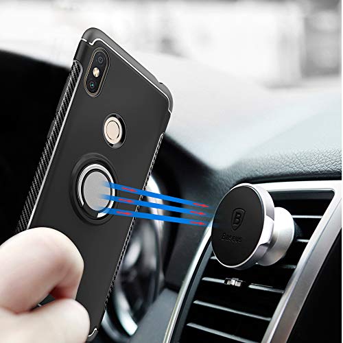 Labanema Xiaomi Redmi S2 Funda, 360 Rotating Ring Grip Stand Holder Capa TPU + PC Shockproof Anti-rasguños teléfono Caso protección Cáscara Cover para Xiaomi Redmi S2 (Redmi Y2) - Negro Labanema Xiaomi Redmi S2 Funda, 360 Rotating Ring Grip Stand Holder Capa TPU + PC Shockproof Anti-rasguños teléfono Caso protección Cáscara Cover para Xiaomi Redmi S2 (Redmi Y2) - Negro