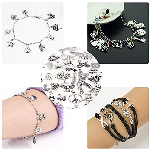 LABOTA 150 piezas Colgantes tibetanos del encanto de plata retro al por mayor mezclados para de la joyería de bricolaje, llaveros, pulseras, collares, pendientes LABOTA 150 piezas Colgantes tibetanos del encanto de plata retro al por mayor mezclados para de la joyería de bricolaje, llaveros, pulseras, collares, pendientes