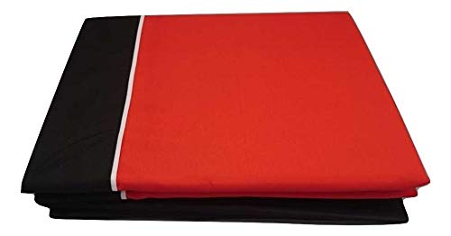 LACASATEXTIL.ES Texturas Home Juego de Sábanas 3 Piezas Microfibra Cama 90 (Rojo/Negro)