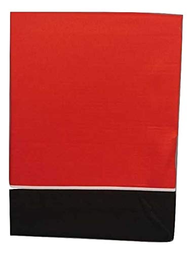LACASATEXTIL.ES Texturas Home Juego de Sábanas 3 Piezas Microfibra Cama 90 (Rojo/Negro)