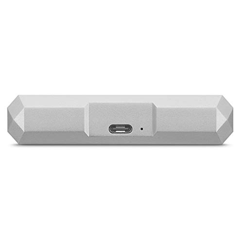 LaCie Mobile Drive, 2 TB, Disco Duro Externo HDD Portátil, Moon Silver, USB-C, USB 3.0, con Servicios Rescue (STHG2000400) LaCie Mobile Drive, 2 TB, Disco Duro Externo HDD Portátil, Moon Silver, USB-C, USB 3.0, con Servicios Rescue (STHG2000400)