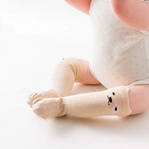 LACOFIA 6 Pares de calcetines largos de altos para bebé niñas Medias antideslizante de algodón de punto princesa infantiles niña 0-1 años