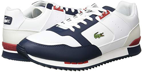 Lacoste Partner Piste 01201 SMA, Zapatillas Hombre, Blanc Wht Nvy, 44 EU Lacoste Partner Piste 01201 SMA, Zapatillas Hombre, Blanc Wht Nvy, 44 EU