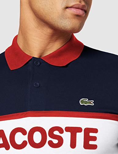 Lacoste Sport Yh1532 Camisa de Polo, Rojo Marino/Blanco, XS para Hombre