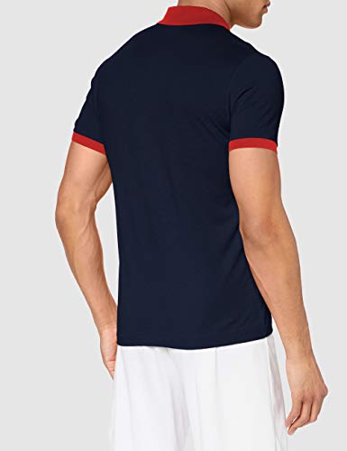 Lacoste Sport Yh1532 Camisa de Polo, Rojo Marino/Blanco, XS para Hombre