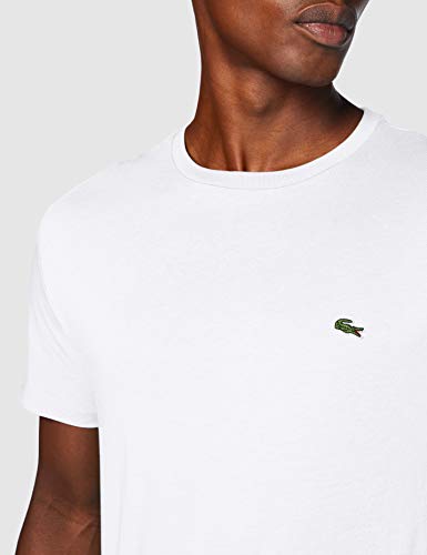 Lacoste TH6709, Camiseta para Hombre, Blanco (Blanc), M (Talla del fabricante: 4)