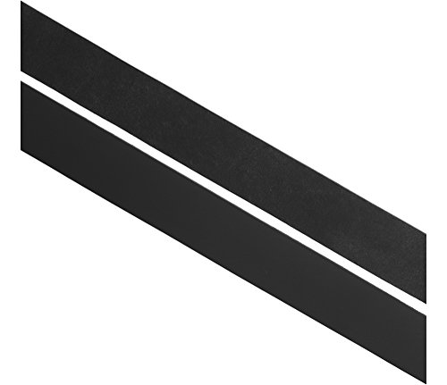 Ladeheid Cinturón de Cuero para Hombre Talla Grande L11(Negro-4, 130 cm x 4 cm (Largo total 147,5 cm))