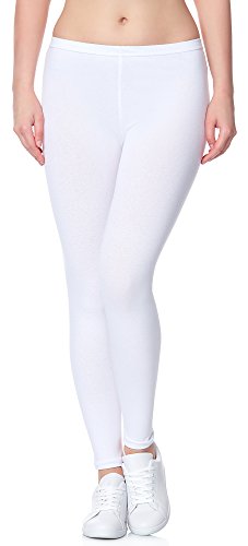 Ladeheid Leggins Pantalones Largos Ropa Deportiva Mujer LAMA02 (Blanco11, 2XL/3XL)