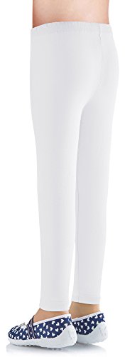 Ladeheid Leggins Pantalones Largos Ropa Deportiva Niña LAMA03 (Blanco11, 104-110)