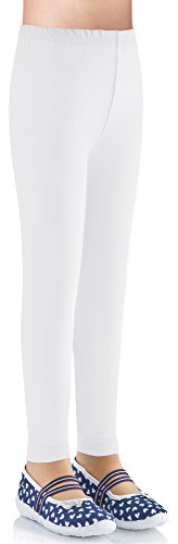 Ladeheid Leggins Pantalones Largos Ropa Deportiva Niña LAMA03 (Blanco11, 104-110)