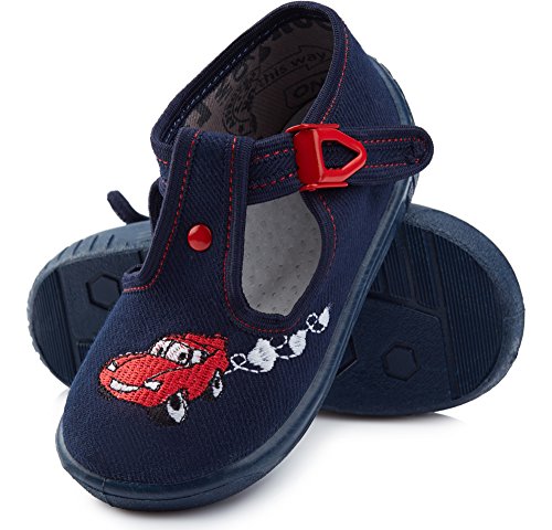 Ladeheid Zapatillas Zapatos Calzado Unisexo Niños LARW001 (Azul Marino/Auto, 26 EU)