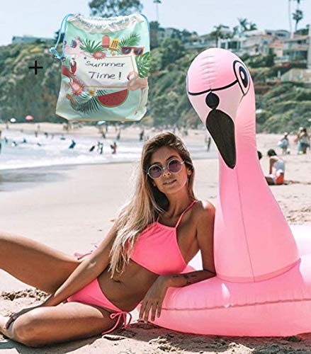 Lady of Luck Inflable Gigante Flamencos, Flotador de para Piscina Adecuado para la Familia Usted con Pileta Disfrute de Sus Agradables Vacaciones con su Familia y Sus Hijos