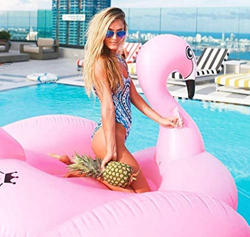 Lady of Luck Inflable Gigante Flamencos, Flotador de para Piscina Adecuado para la Familia Usted con Pileta Disfrute de Sus Agradables Vacaciones con su Familia y Sus Hijos