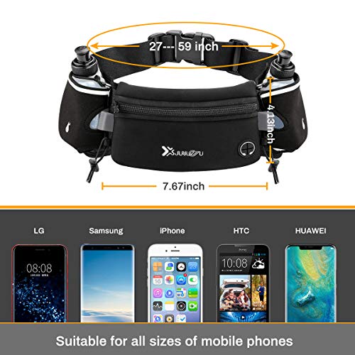 Laelr Activ Riñonera Deportiva con Botellas de Agua, Bolsa Impermeable para el Paquete de la Cintura Se Adapta a los iPhones Bolsa Ajustable para Maratón Running Senderismo Ciclismo Laelr Activ Riñonera Deportiva con Botellas de Agua, Bolsa Impermeable para el Paquete de la Cintura Se Adapta a los iPhones Bolsa Ajustable para Maratón Running Senderismo Ciclismo