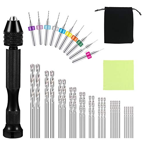 LAITER Juego de 36 pcs Brocas de Mano Mini Taladros Manual Herramientas para Madera con Puntas Giratorias y Mini taladros Para Perforación de Agujeros Manejo de Madera Plástico Ámbar Joyeria Modelismo LAITER Juego de 36 pcs Brocas de Mano Mini Taladros Manual Herramientas para Madera con Puntas Giratorias y Mini taladros Para Perforación de Agujeros Manejo de Madera Plástico Ámbar Joyeria Modelismo