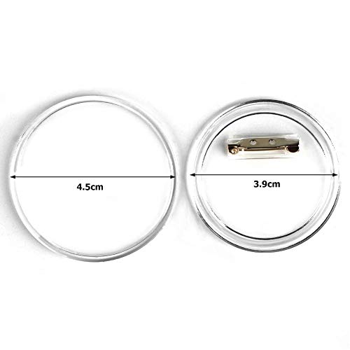 LAKIND 36 Piezas Chapas Personalizadas Botón de Pin Redondo de la Solapa de acrílico de la Insignia, plástico Transparente Craft para Las Insignias de DIY LAKIND 36 Piezas Chapas Personalizadas Botón de Pin Redondo de la Solapa de acrílico de la Insignia, plástico Transparente Craft para Las Insignias de DIY