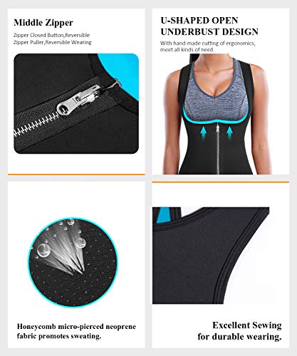 LaLaAreal Faja Reductora Adelgazante Abdominal Mujer Camiseta Sauna Chaleco Neopreno Comprecion para Fitness Postparto LaLaAreal Faja Reductora Adelgazante Abdominal Mujer Camiseta Sauna Chaleco Neopreno Comprecion para Fitness Postparto
