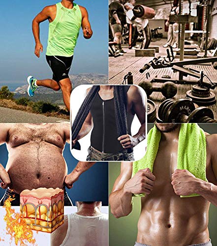 LaLaAreal Faja Reductora Adelgazante Hombre Camiseta Termica Sauna de Neopreno Fitness Running Gym Faja Deportiva