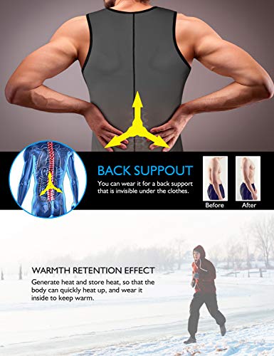 LaLaAreal Faja Reductora Adelgazante Hombre Neopreno Camiseta Reductora Compresion de Sauna Deportivo LaLaAreal Faja Reductora Adelgazante Hombre Neopreno Camiseta Reductora Compresion de Sauna Deportivo