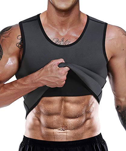 LaLaAreal Faja Reductora Adelgazante Hombre Neopreno Camiseta Reductora Compresion de Sauna Deportivo