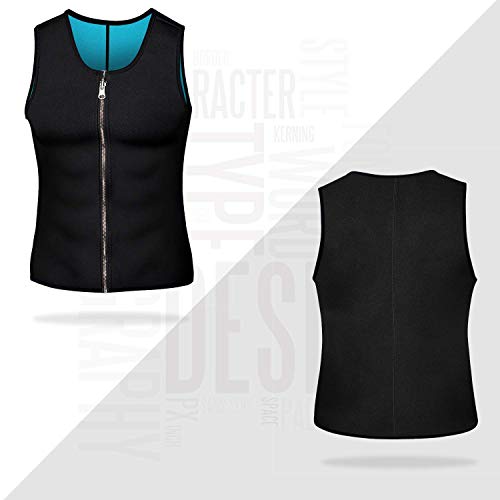 LaLaAreal Faja Reductora Adelgazante Hombre Neopreno Camiseta Reductora Compresion de Sauna Deportivo, Talla 5XL