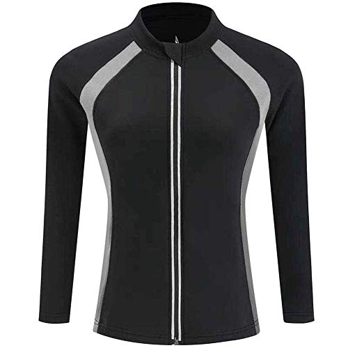 LaLaAreal Fajas Neopreno Sudor Camiseta Mujer Sauna Reducer Compression Suit Ejercicio Chaqueta Reductora Adelgazante Pérdida de Peso para Deporte Fitness Entrenamiento de Cintura