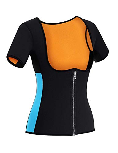 LaLaAreal Fajas Reductoras Adelgazantes Camiseta Reductora Sauna Chaleco Neopreno de Sudoración para Deporte, Negro, XXL