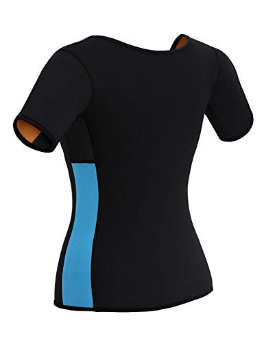 LaLaAreal Fajas Reductoras Adelgazantes Camiseta Reductora Sauna Chaleco Neopreno de Sudoración para Deporte, Negro, XXL